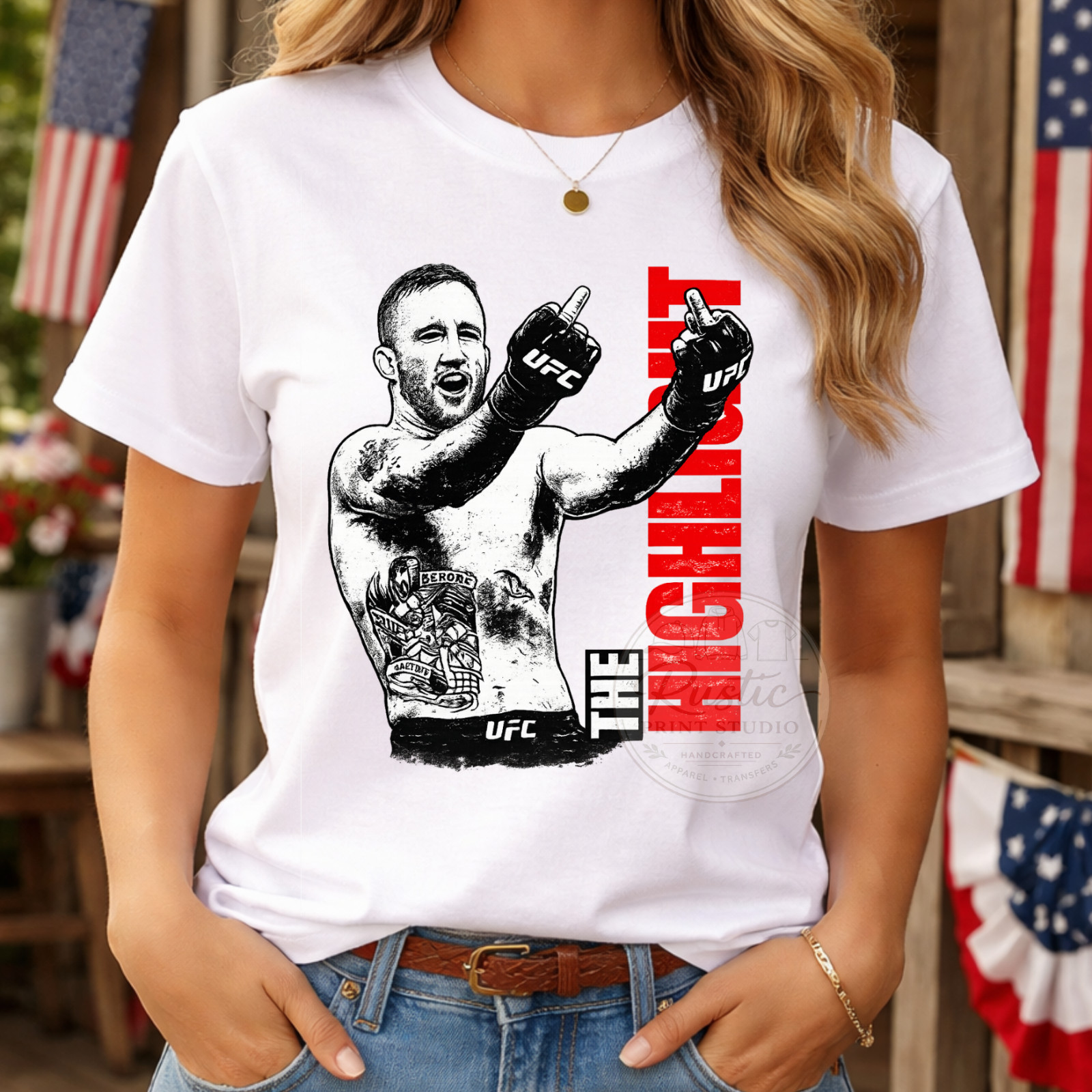 MMA UFC Shirt Champion The Highlight T-Shirt Unisex Graphic Tee