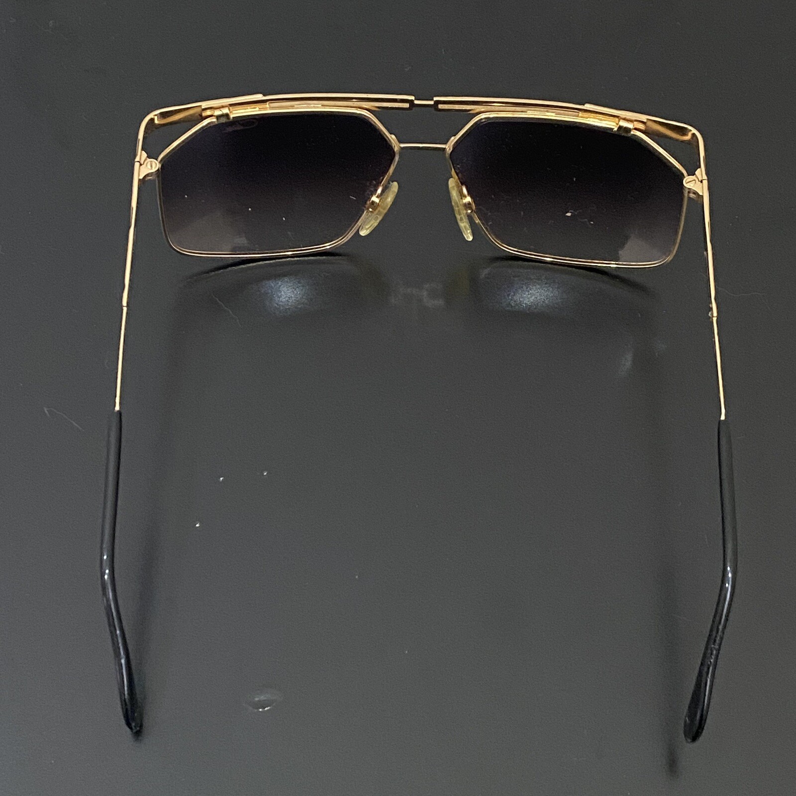 Vintage CAZAL 966 302 Black & Gold Metal Frame UV Protection Sunglasses Germany