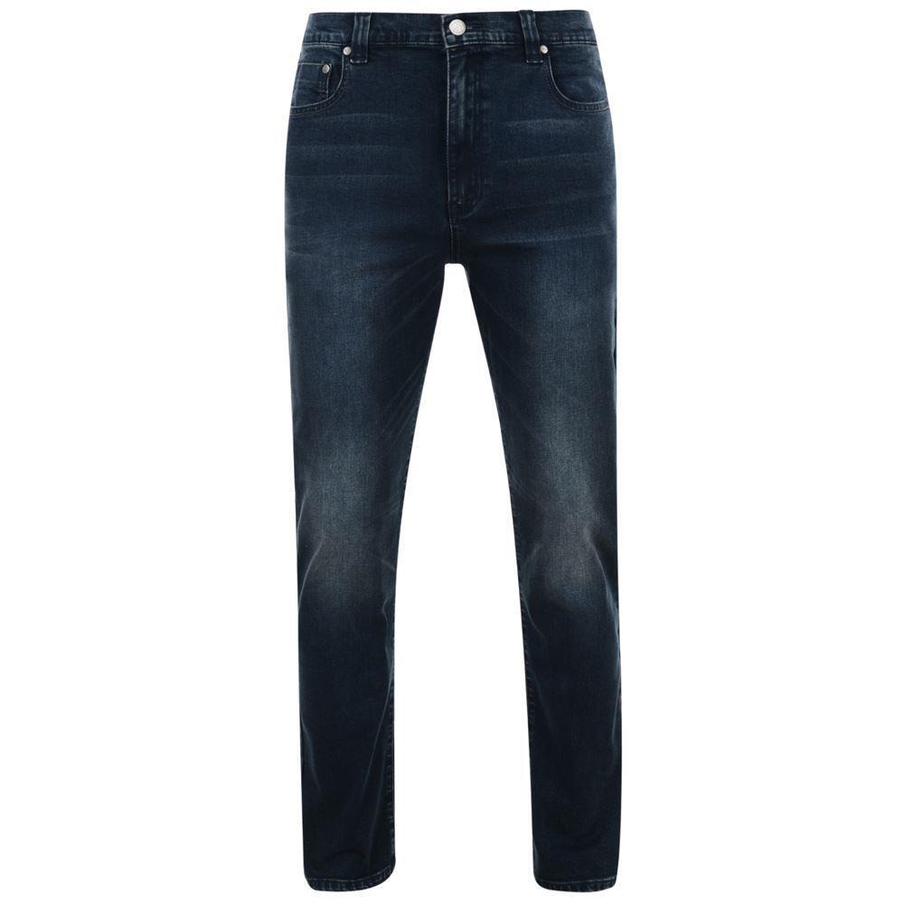 KAM Men’s Extra Tall Stretch Dark Wash Jeans (Aron) in Waist 32 to 48 Inches,L38