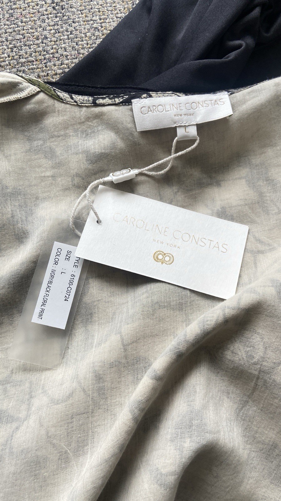 NWT Caroline Constas Dress Multi Size L