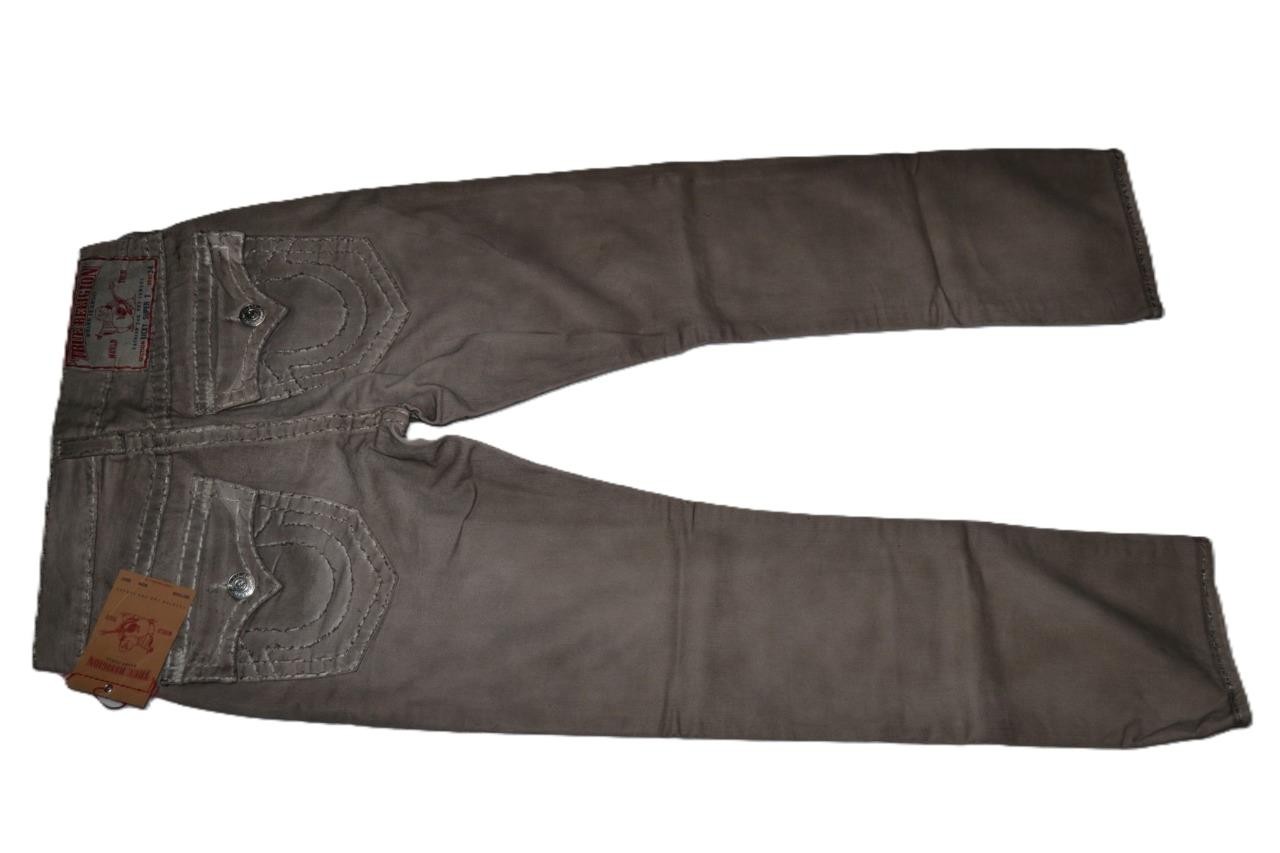 True Religion Ricky Super T Men’s Jeans Coated Ted Taupe 32 Authentic Brand New