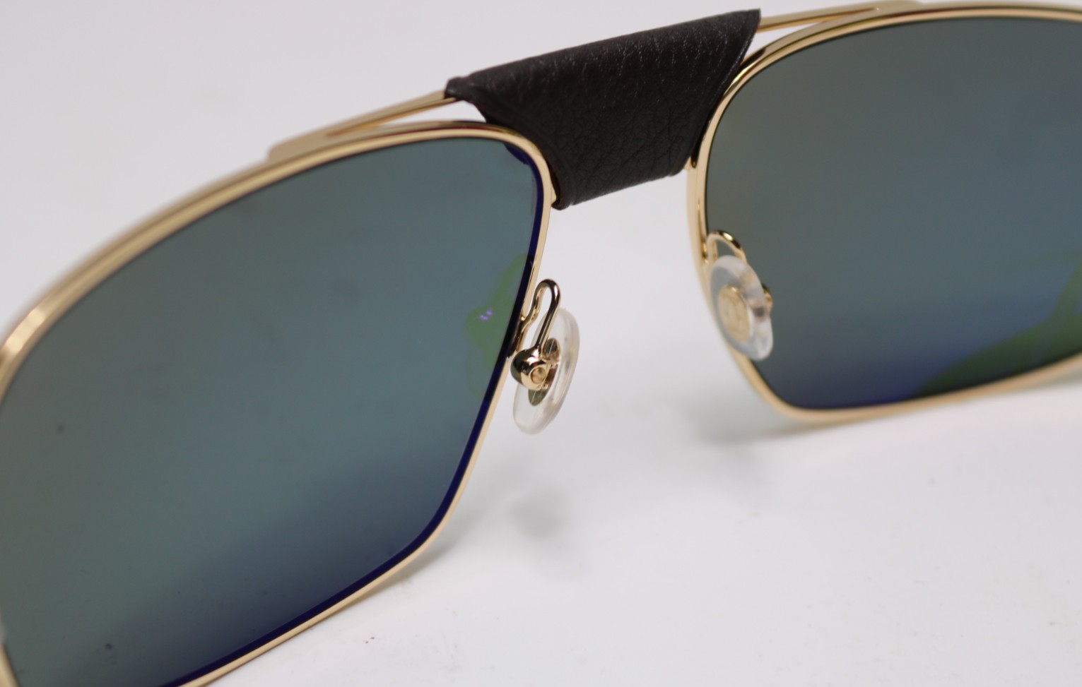 Cartier Santos CT0193S 002 Gold Green Polarized 60mm Square Sunglasses – NEW!