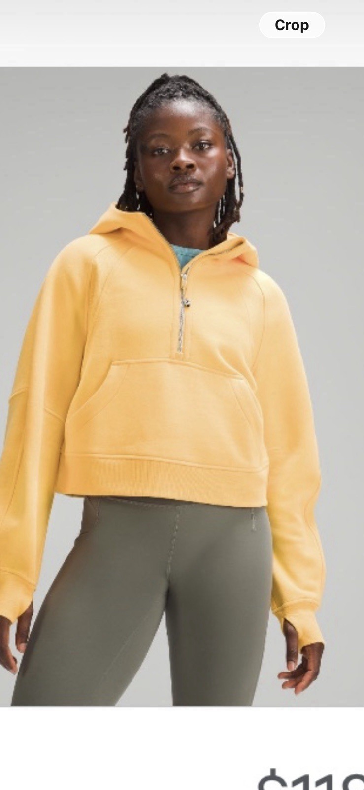 LULULEMON Oversized Scuba Half-Zip Hoodie Pullover Sweatshirt Mango dream M/L