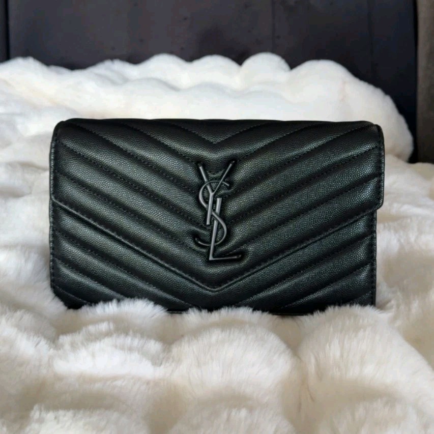 Saint Laurent Black ysl wallet/clutch/ crossbody