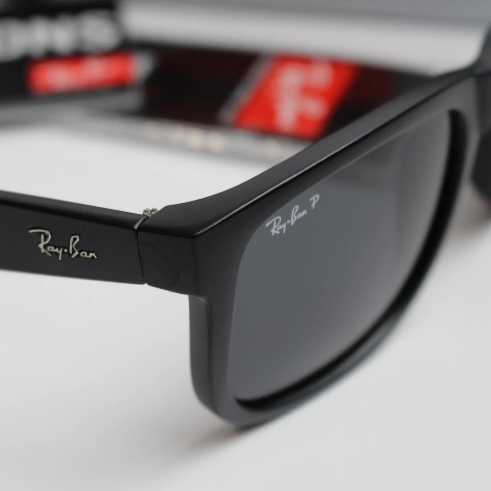 RB4165 Polarized Sunglasses Ray-Ban Justin Black Frame Gray Lens