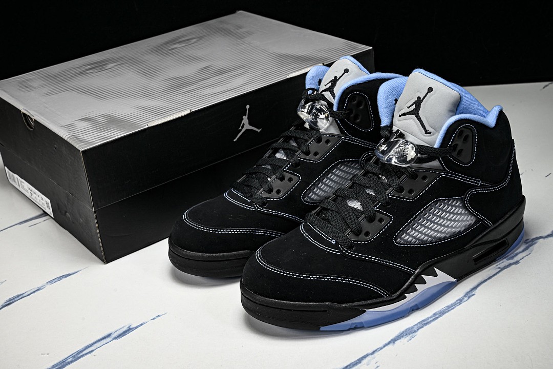 DD0587-008 Jo*dan 5 Retro Black University Blue (2026) Men’s Shoes Size 4-13
