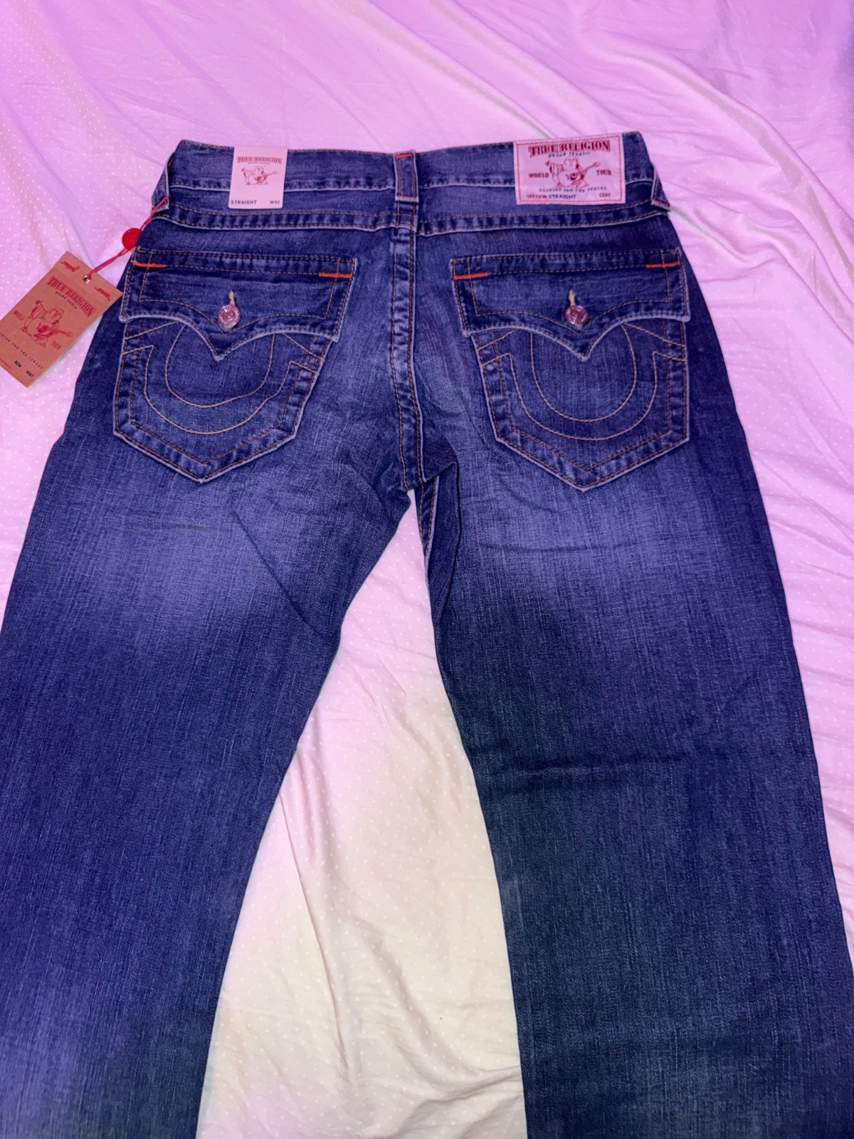 True Religion 101700 Straight Flap Jeans Size 32