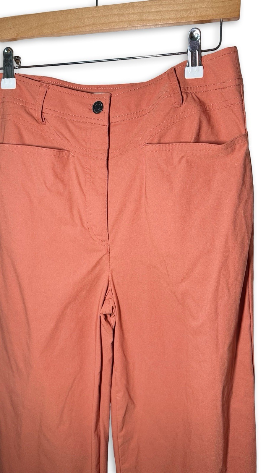 Anatomie Greyson Women’s Medium Ginger Stretch Wide Leg Pants EUC Flowy minimal