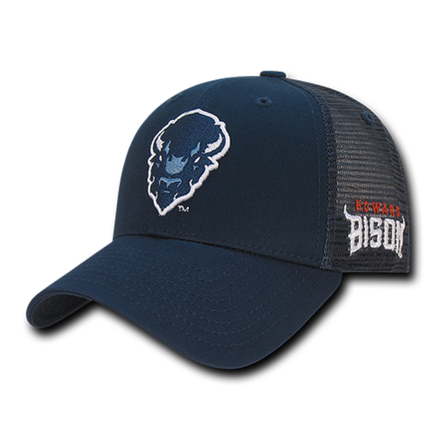 Howard University Bison HU Structured Trucker Mesh Baseball Snapback Cap Hat