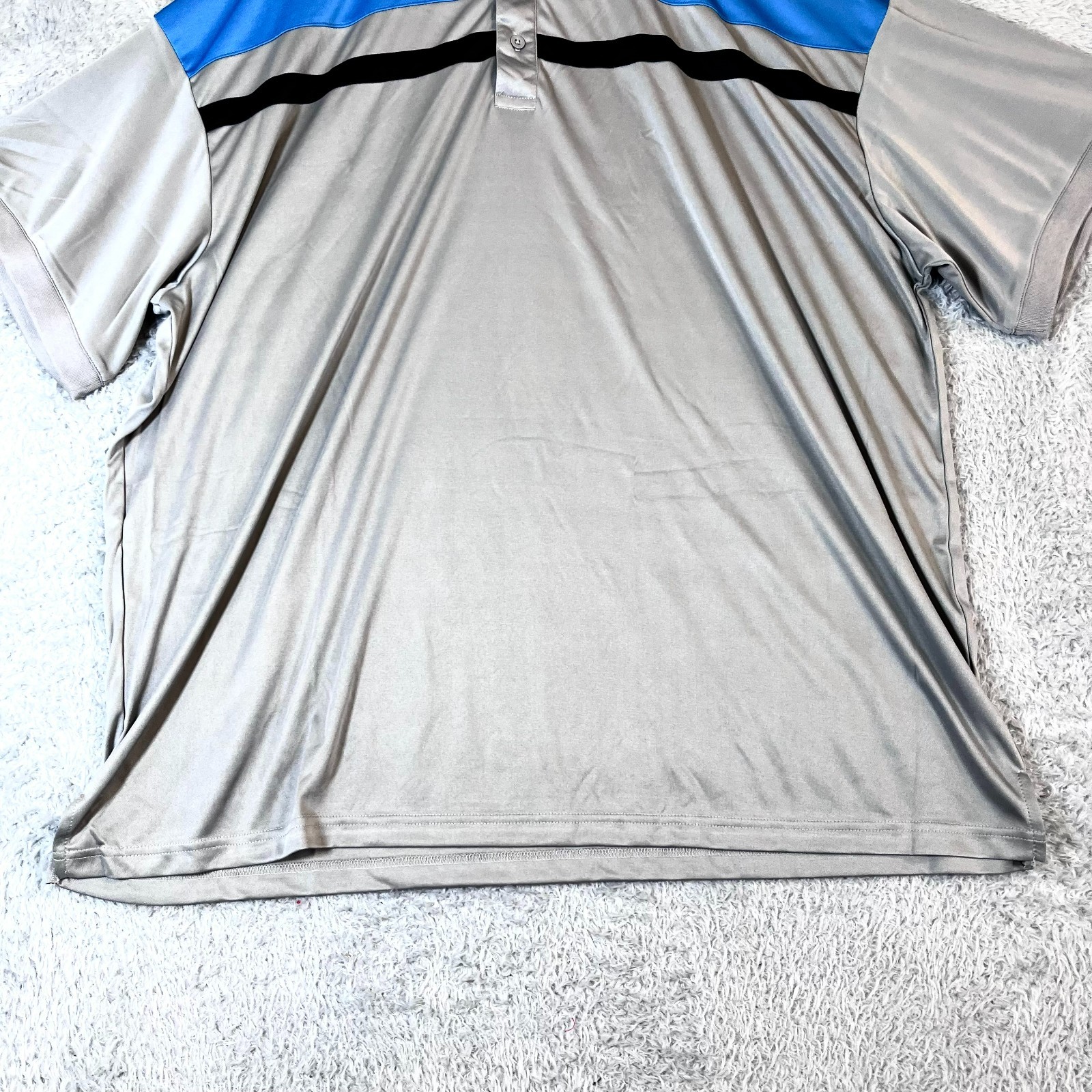 Fila Big & Tall Men’s Gray/Blue/Black Classic Short Sleeve Polo Shirt Size 4X