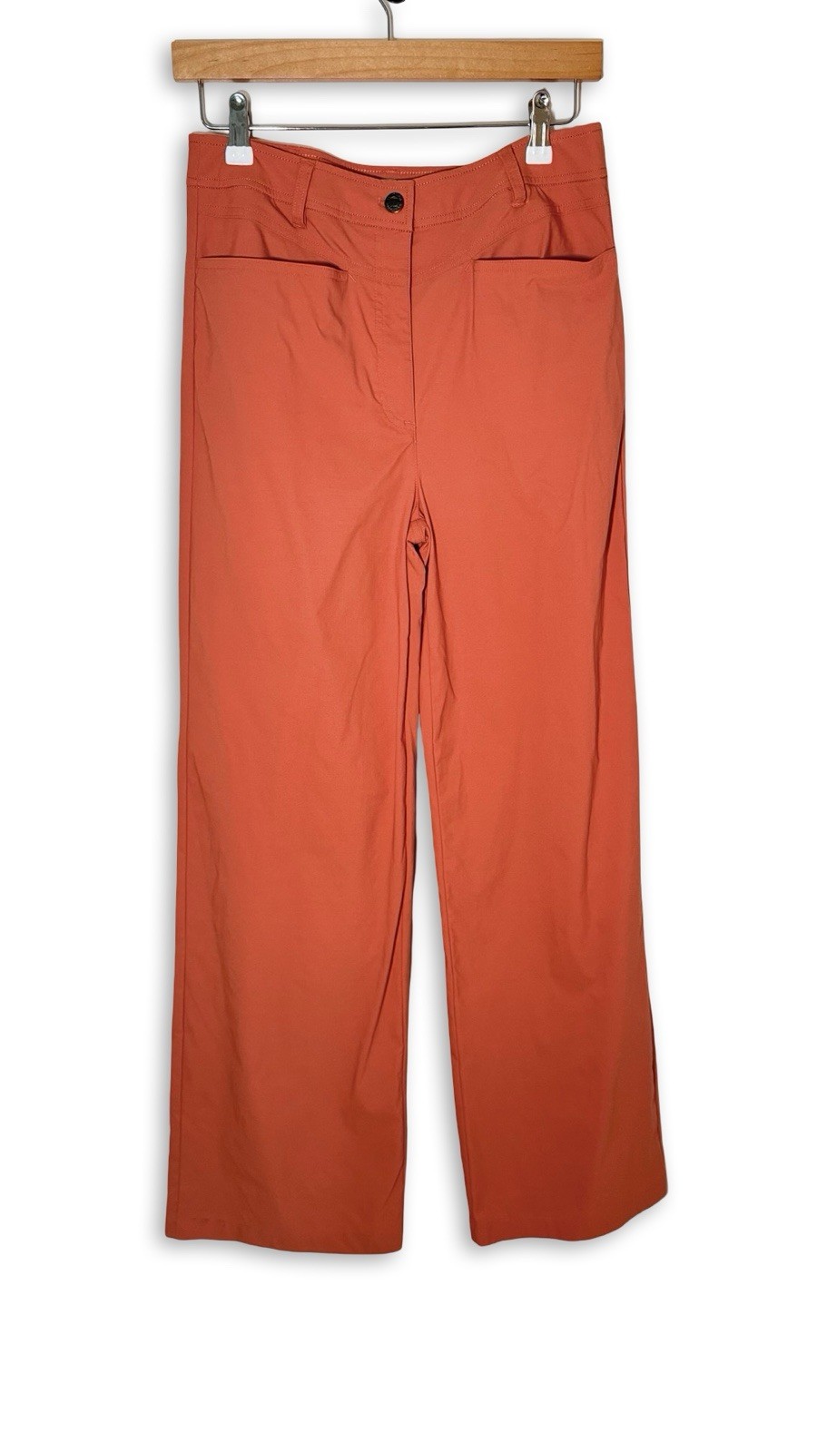 Anatomie Greyson Women’s Medium Ginger Stretch Wide Leg Pants EUC Flowy minimal