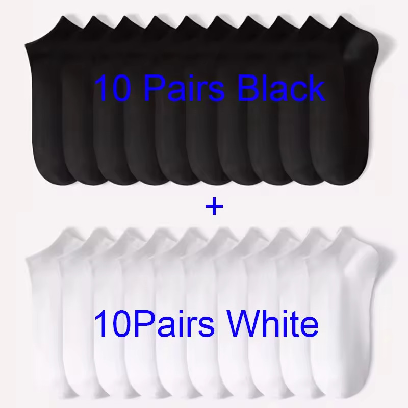 10-30 Pairs Unisex Ankle Socks – Comfortable Everyday Low Cut Sport Socks –