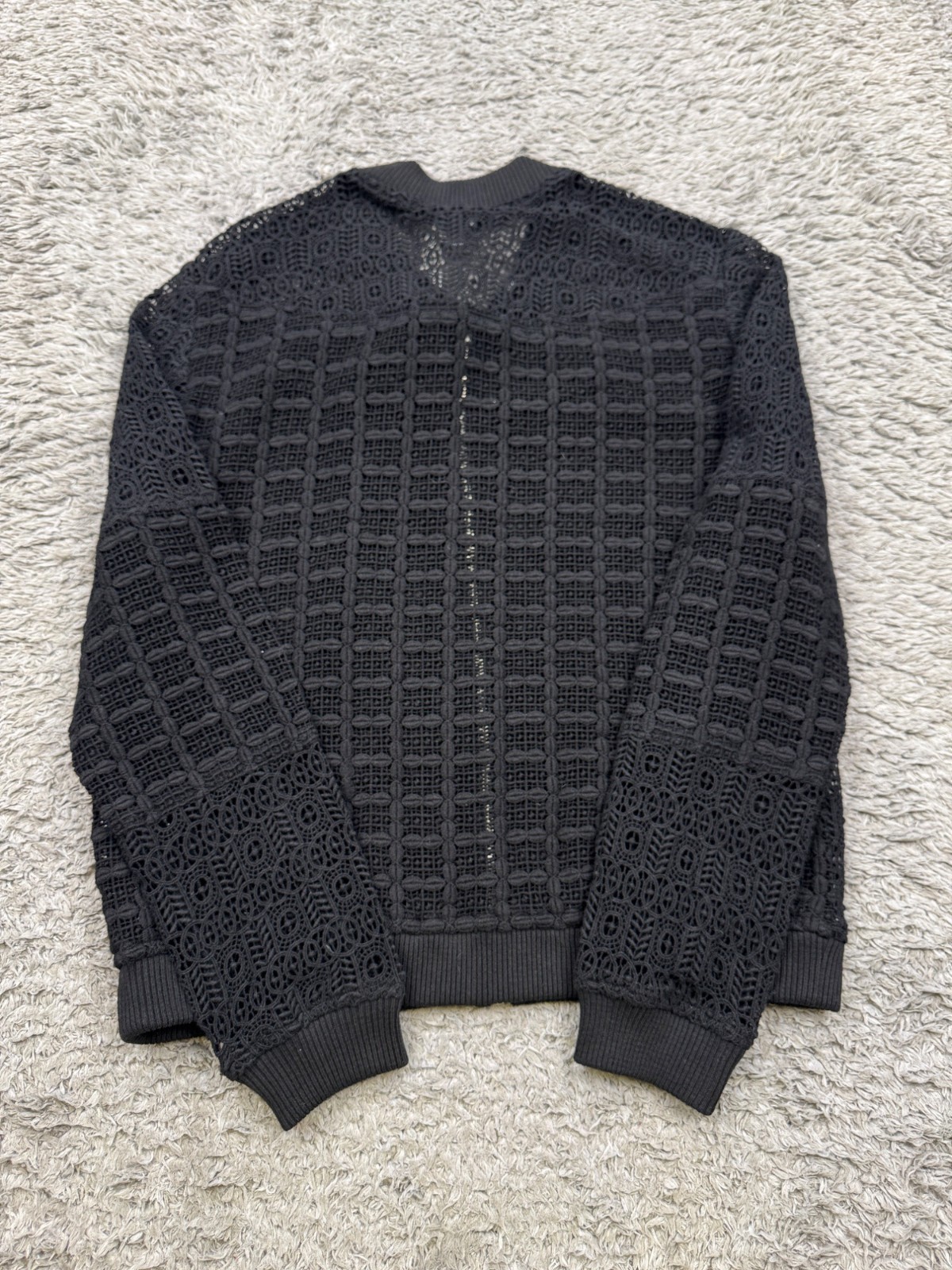 Club Monaco Jacket Women Small Black Arlet Lace Manteaux Full Zip Bomber NWT