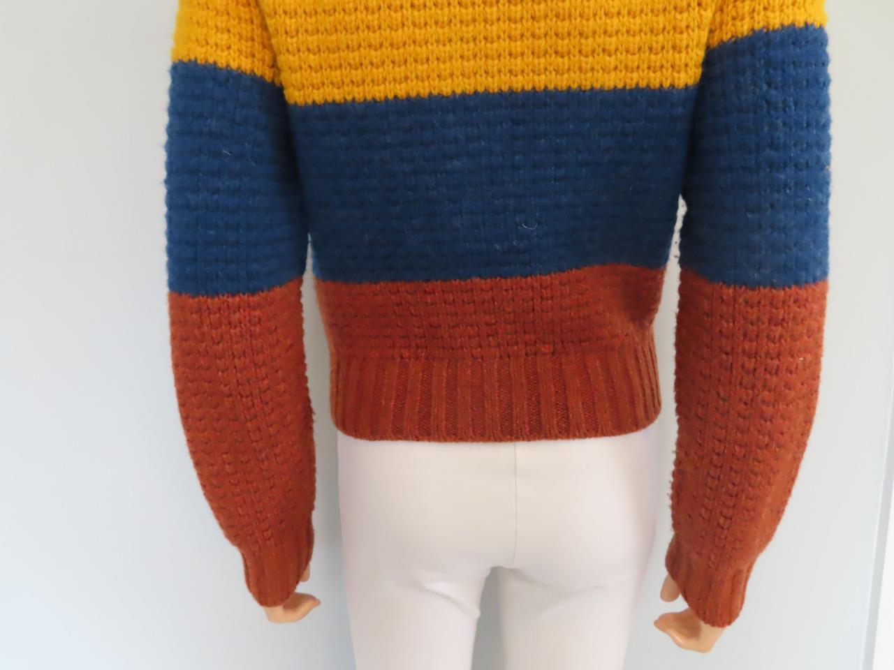 NWOT RE/DONE Mustard Multi 70s Sweater Jacket Size XS $525
