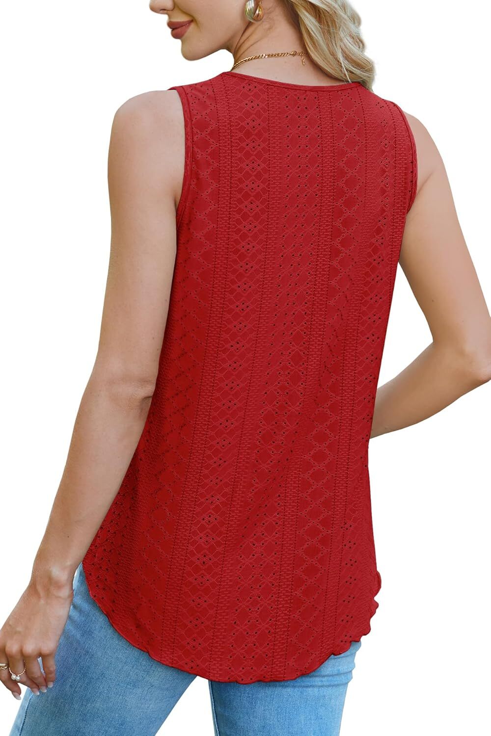Womens Square Neck Tank Top Sleeveless Loose Fit Casual Summer Beach Vacation