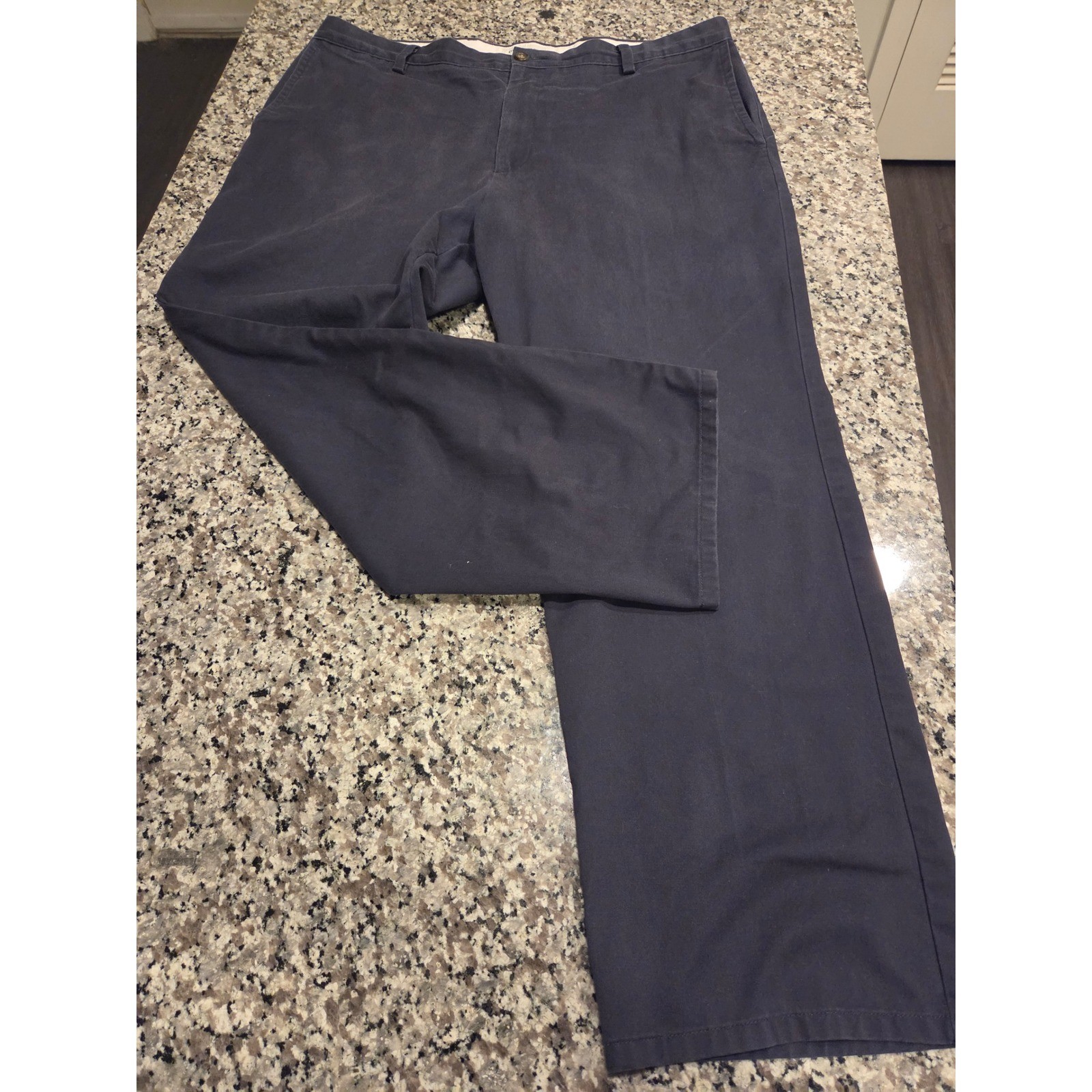 Dockers Straight Fit Chinos Mens 38×29 Navy Blue Cotton Blend Twill Pants