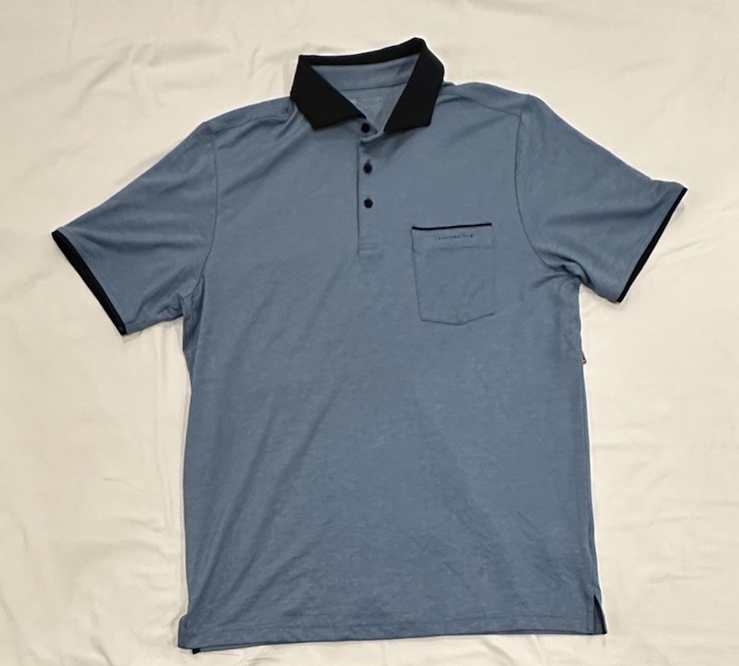 Travis Matthew Featherweight Pocket Polo T-Shirt, Heater, Captains Blue, XL New