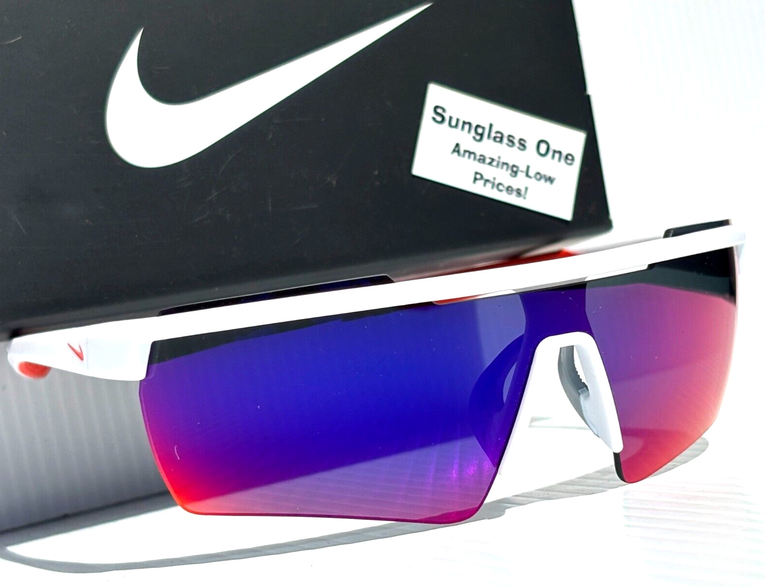 Nike WINDSHIELD ELITE 20 White Team Orange Frame Field Tint Sunglass CW1167 104