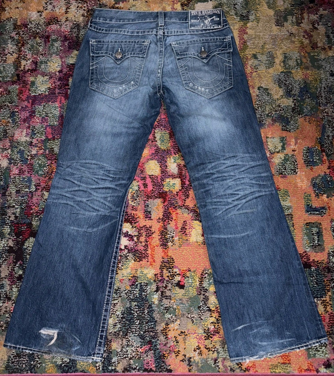 Vtg True Religion Section Billy Big T Row 36 Seat 34 Men’s Denim Jeans