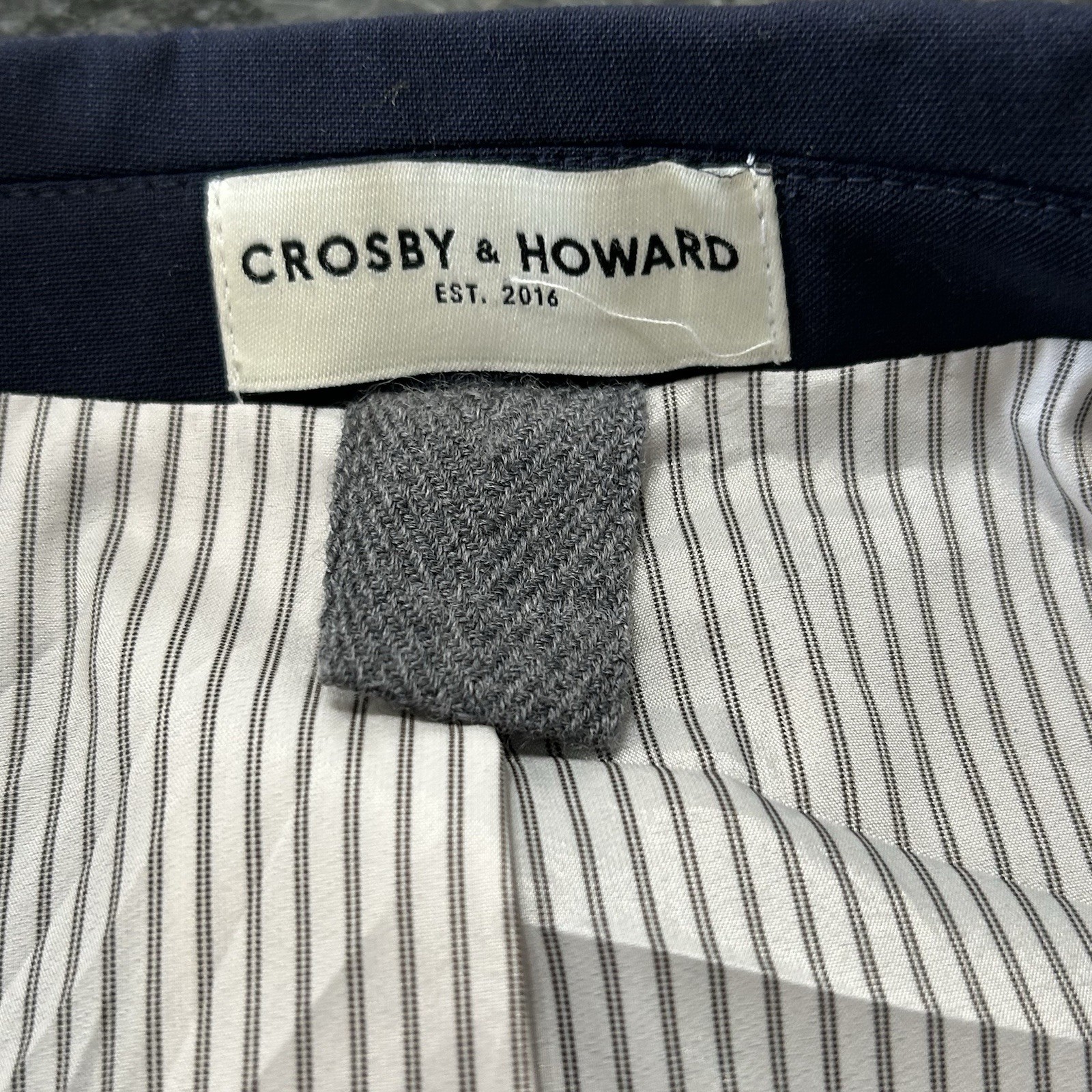 Crosby Howard Unstructured Blazer Men’s M Tollegno 1900 Wool Stretch Navy