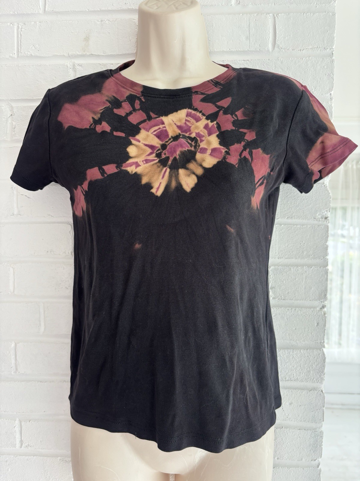 Hand Dyed Original Tie Dye Short Sleeve Cotton T-shirt Medium