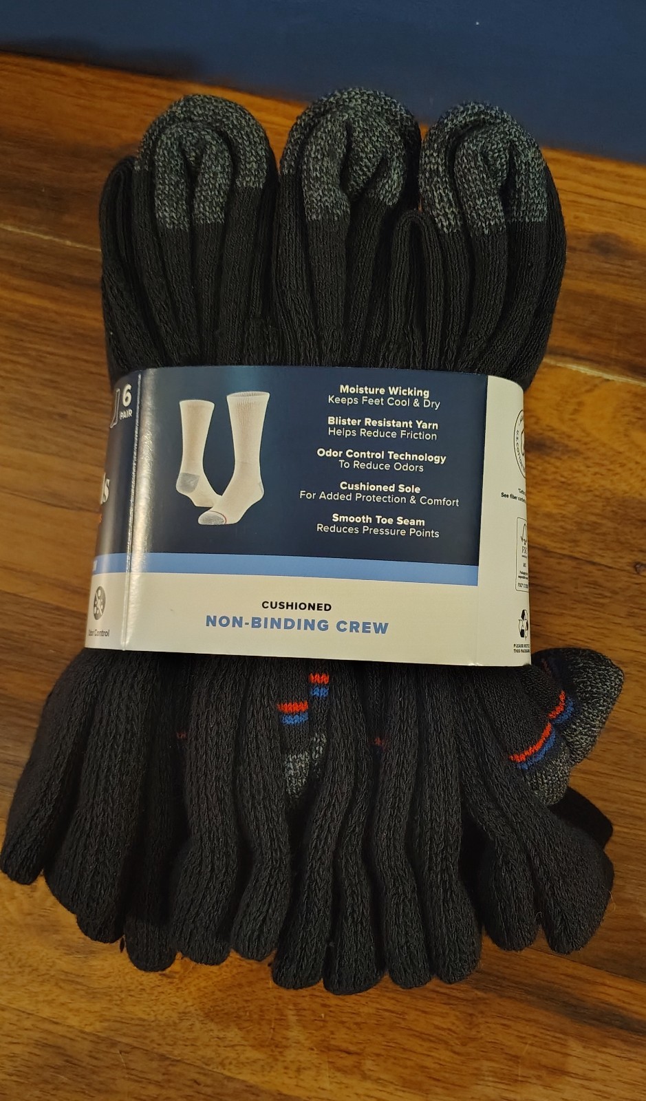 MediPeds Cushioned Non-binding Crew Large Socks 12 Pairs