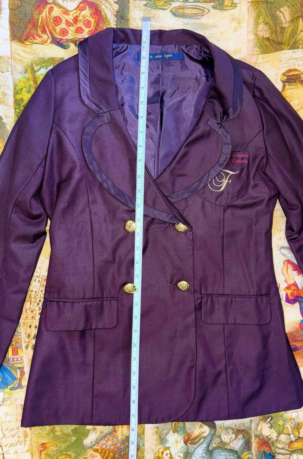 F i.n.t an another angelus Uniform Style Blazer Jacket Satin Piping J Fashion