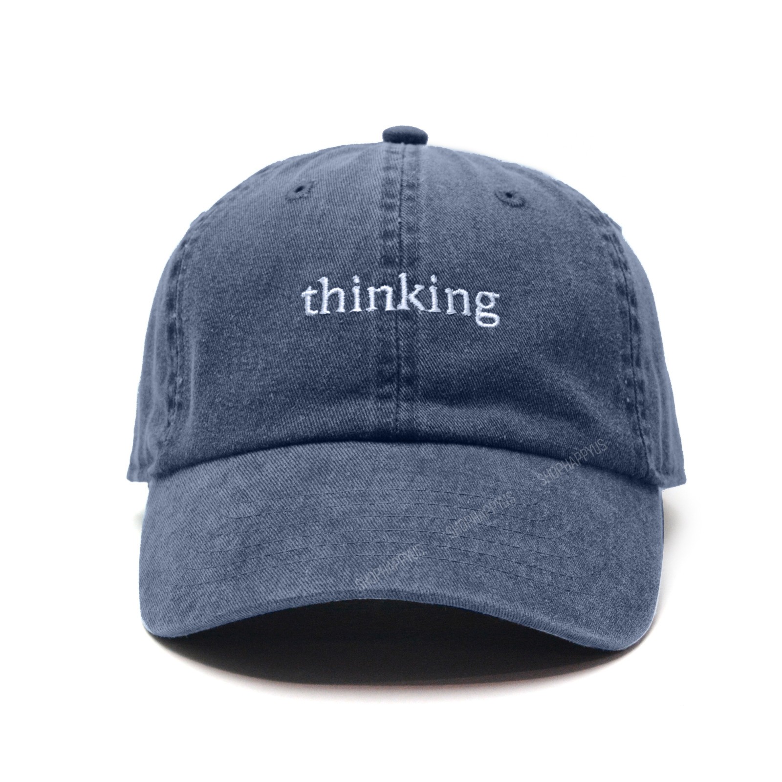 Anthropic Claude Thinking Hat Navy Blue Adjustable Strapback Baseball Cap New
