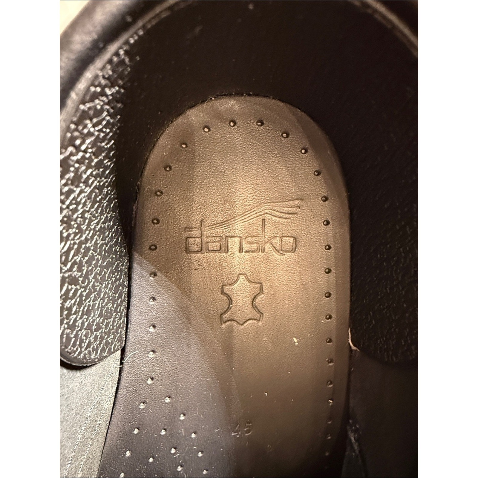 Dansko Professional Black Leather Clogs Men’s EU 45 Slip Resistant Work Shoes