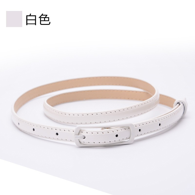 Thin Belt Ladies Decoration Leather Candy Color Belt Dazzling Color Patent