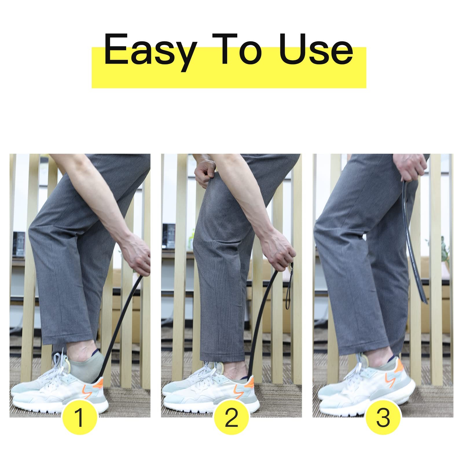 Shoe Horn 17″/43cm Long – 2 Pack – Shoe Horn Long Handle For Seniors – Super …