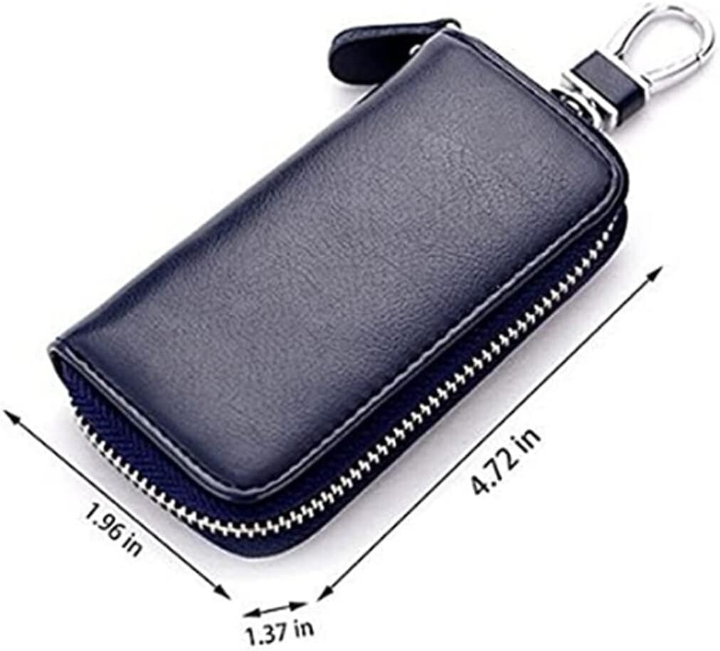 Key Wallet Leather Men Women Keychain Key Case Holder Organizer Credit Card Case