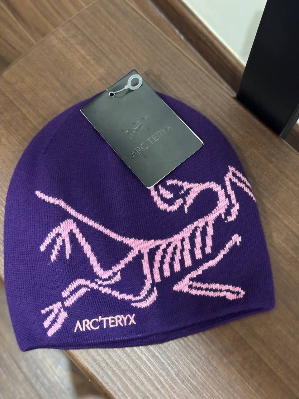 Arc’teryx Purple Merino Wool Beanie Bird Head Toque Outdoor Winter Hat NWT