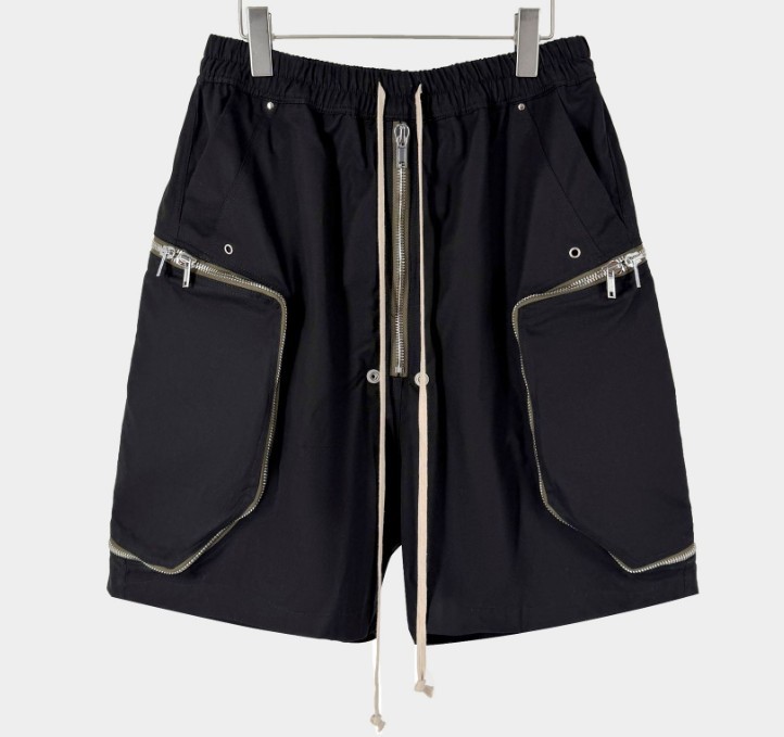 2026 New Drkshdw Dark Large Pocket Zipper Elastic Waist Shorts Wide Leg Pants