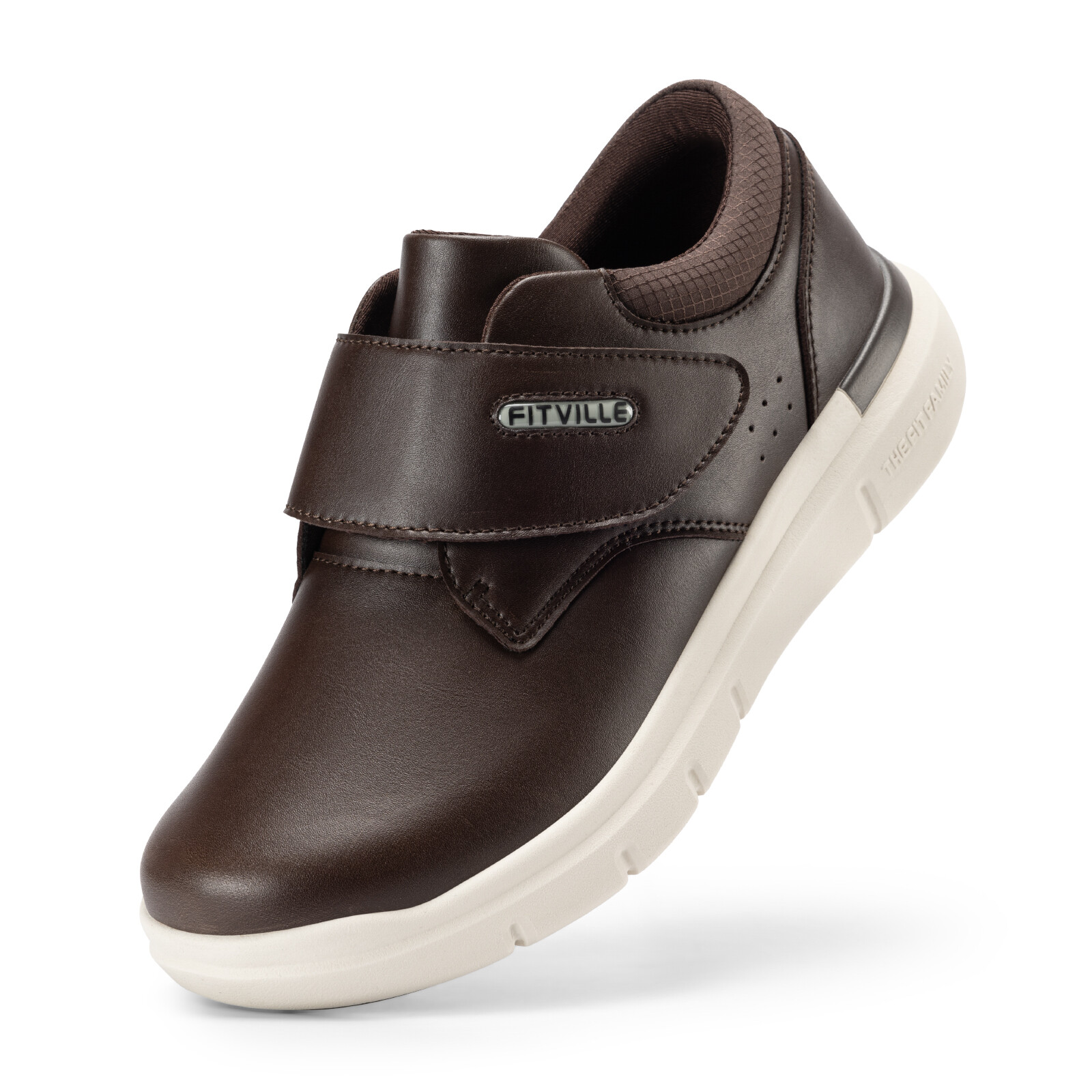 FitVille Men’s Diabetic Shoes Leather Extra Wide Walking Shoes Casual Oxford