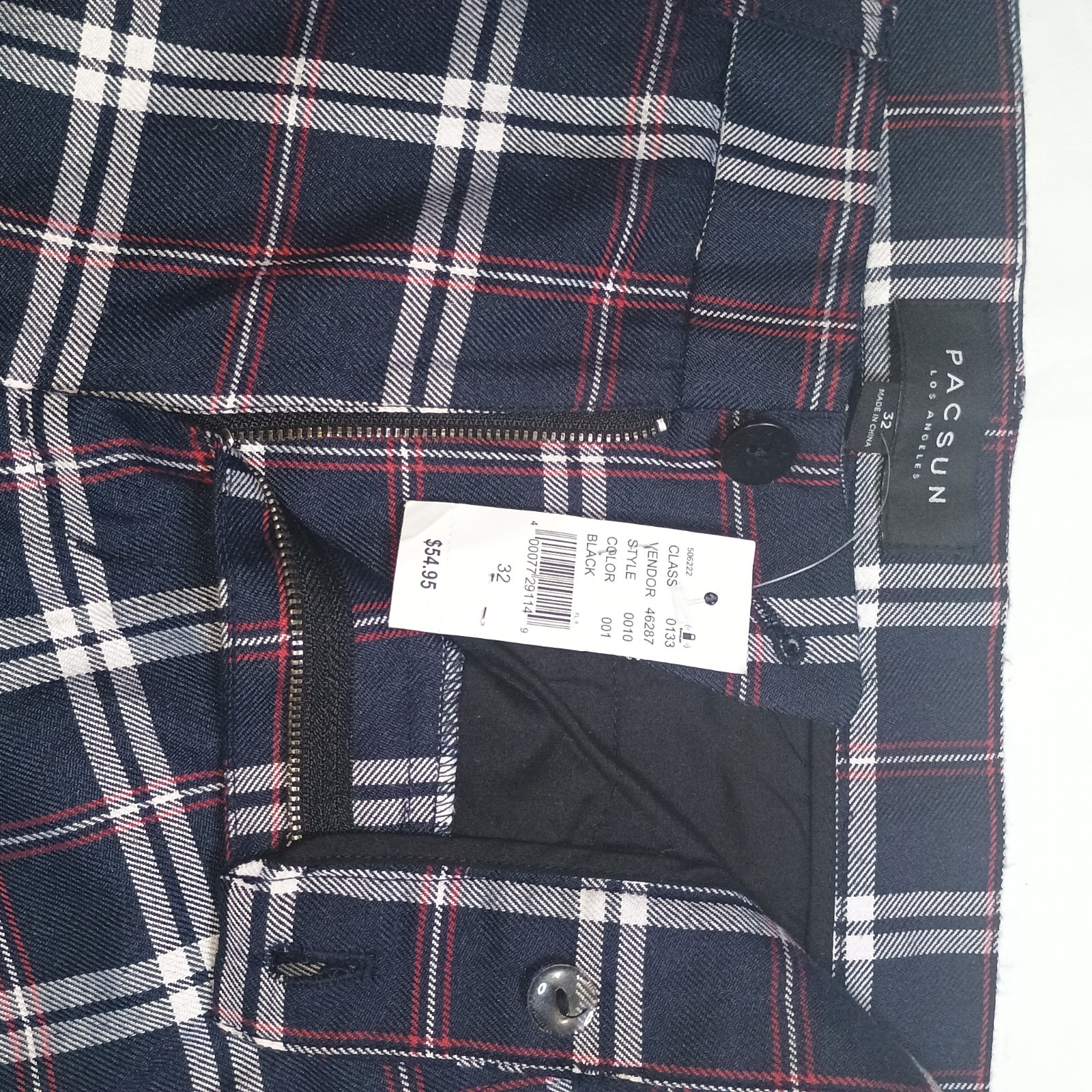 Pacsun plaid pull on pants size 32