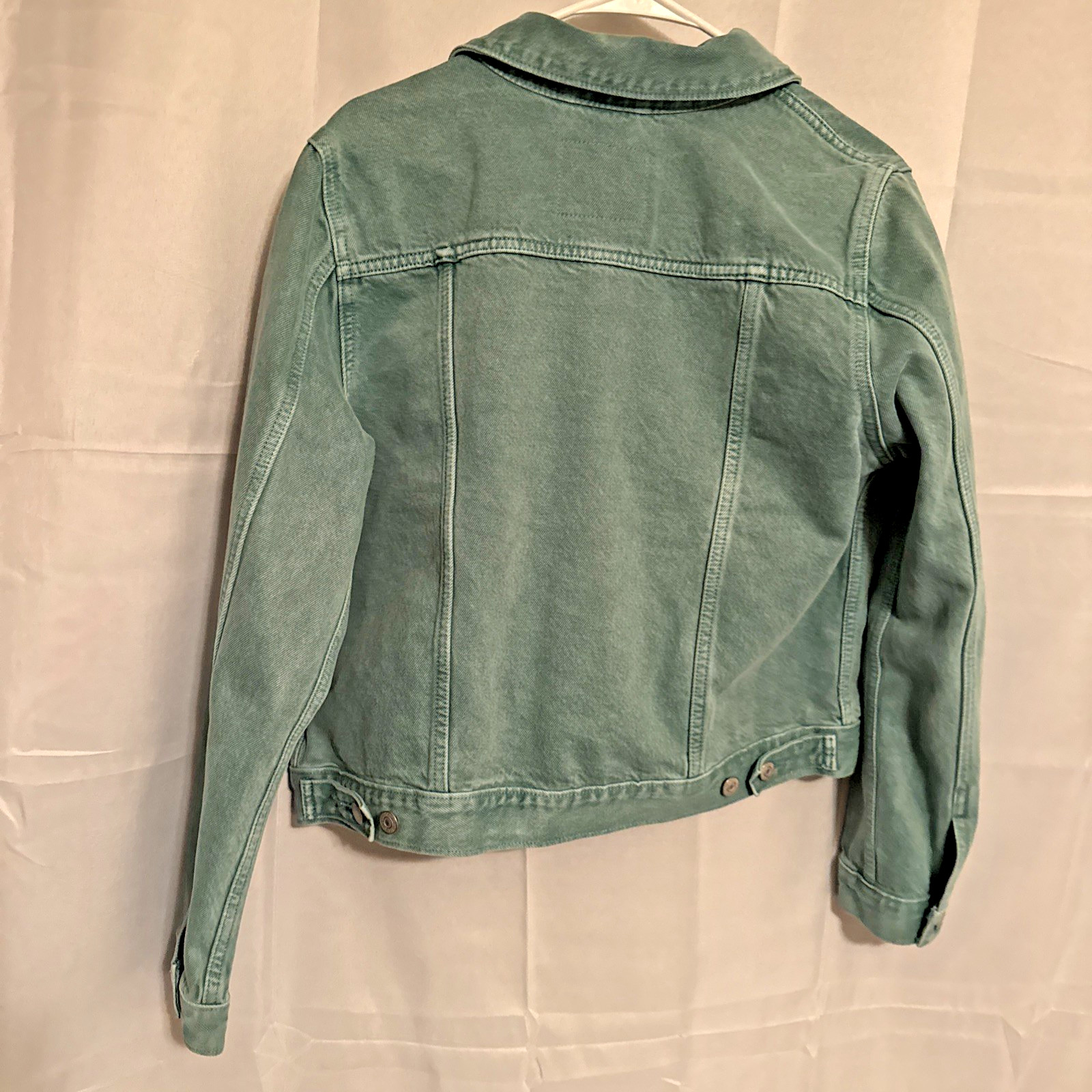 LEVI’S Premium 90’s Style Denim Trucker Jacket Women’s L Large Green Sri Lanka
