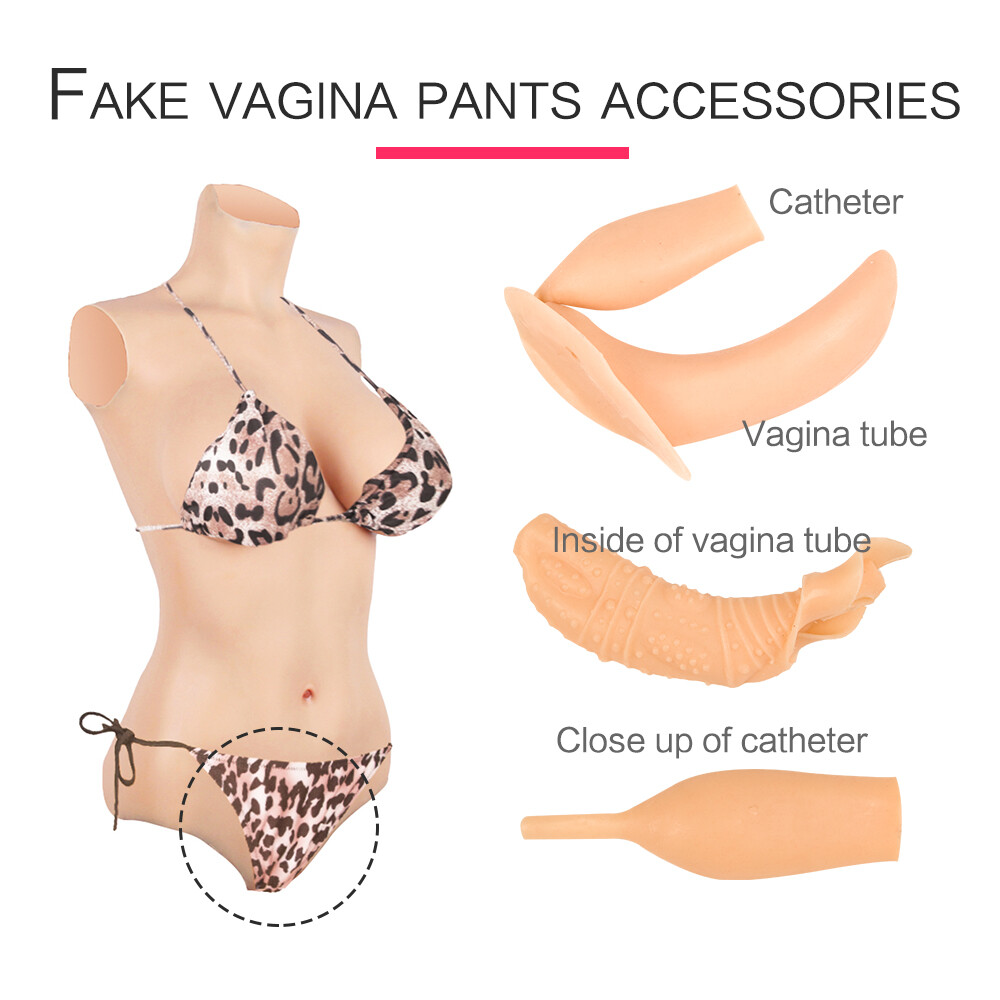Silicone C/G Cup Bodysuit Breast Forms Fake Vagina Hip Shaping Female Body Suit
