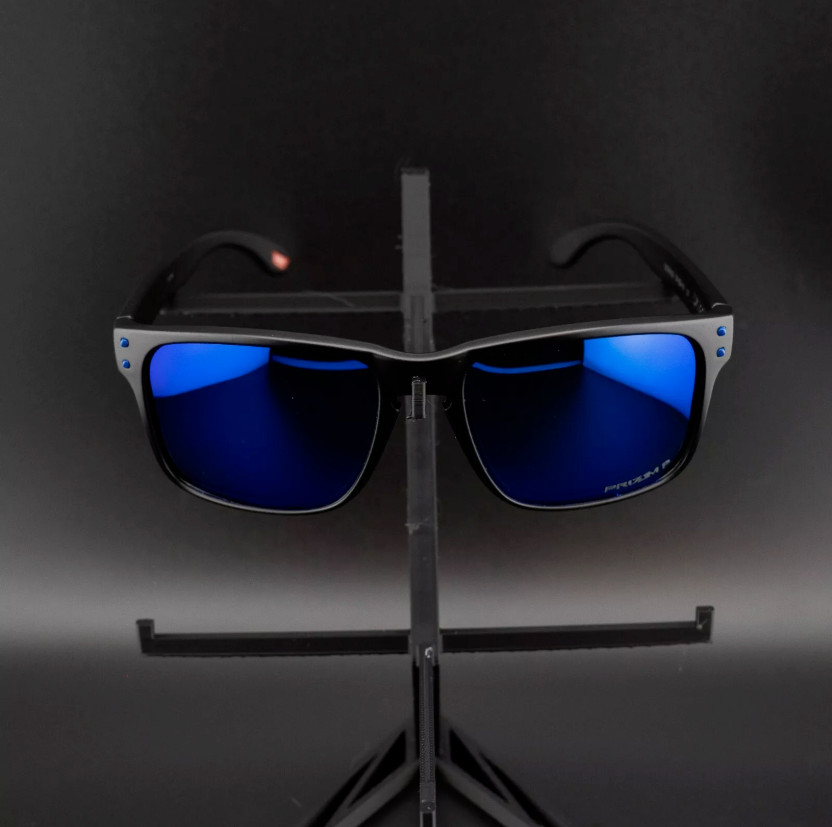Oakley Holbrook Sunglasses: Matte Black/ Blue Polarized UV400