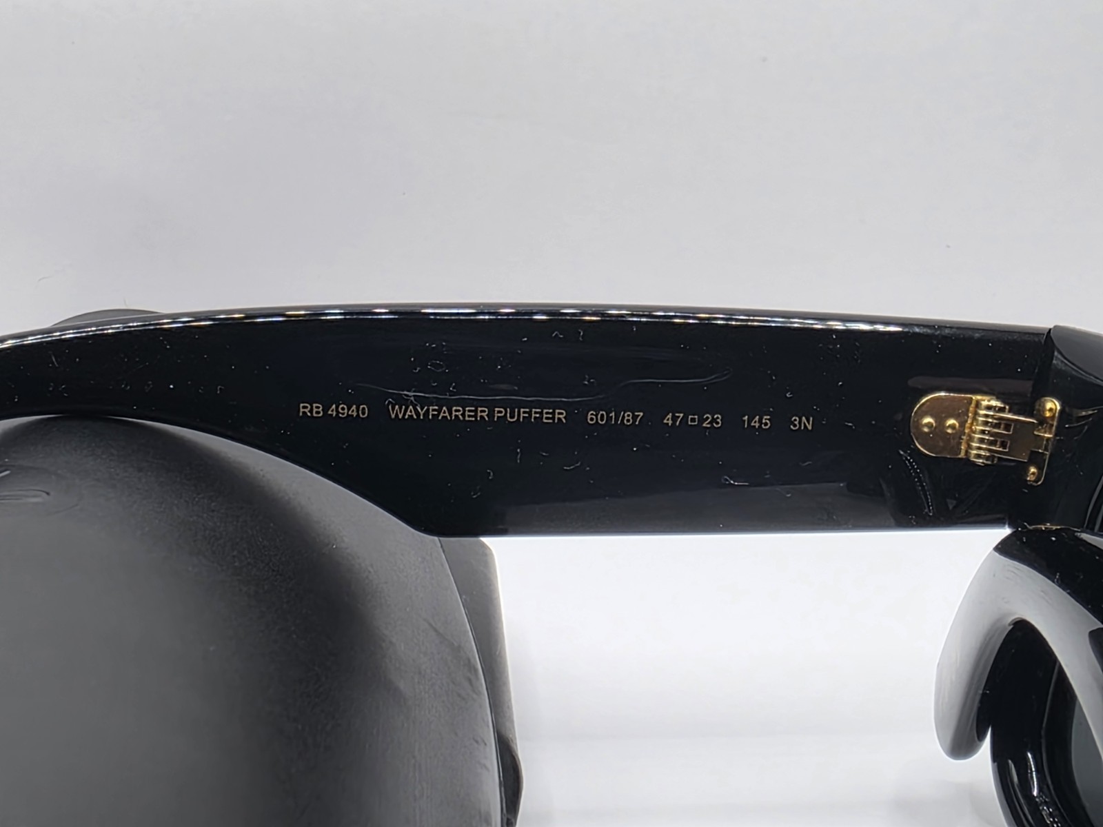 Ray Ban Wayfarer Puffer Asap Rocky AWGE RB4940 4940 Black Size 47/23