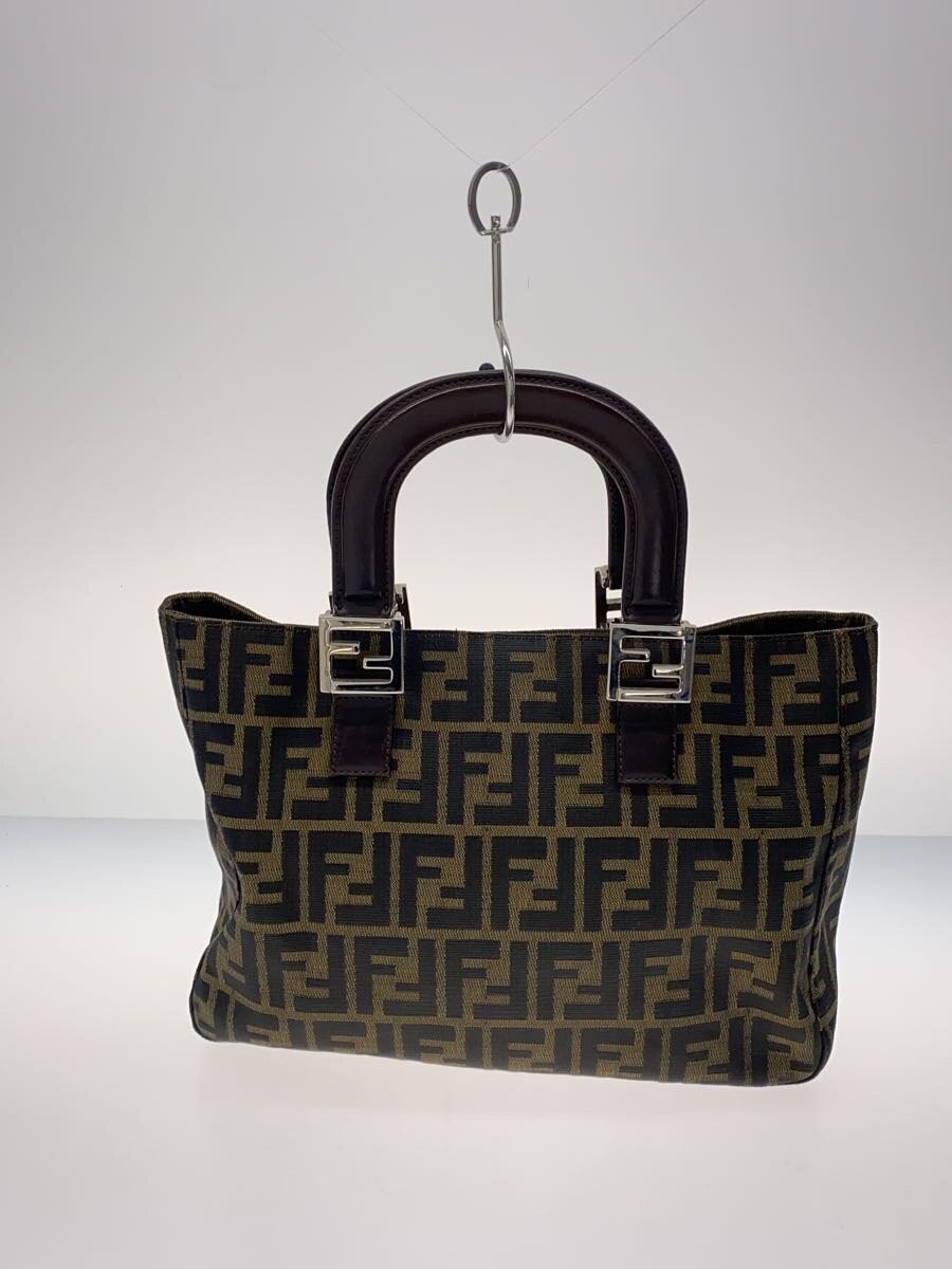 FENDI Handbag Canvas BRW All over pattern