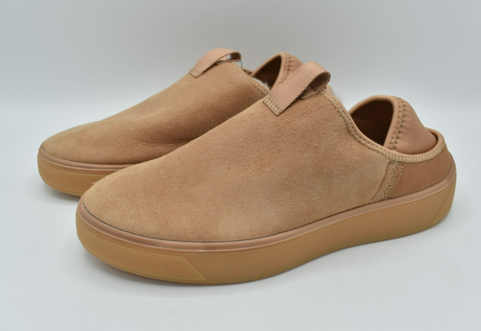 ECCO Womens EUR 41 US 10 – 10.5 Street Tray Toffee Lined Slip On Nubuck Shoes