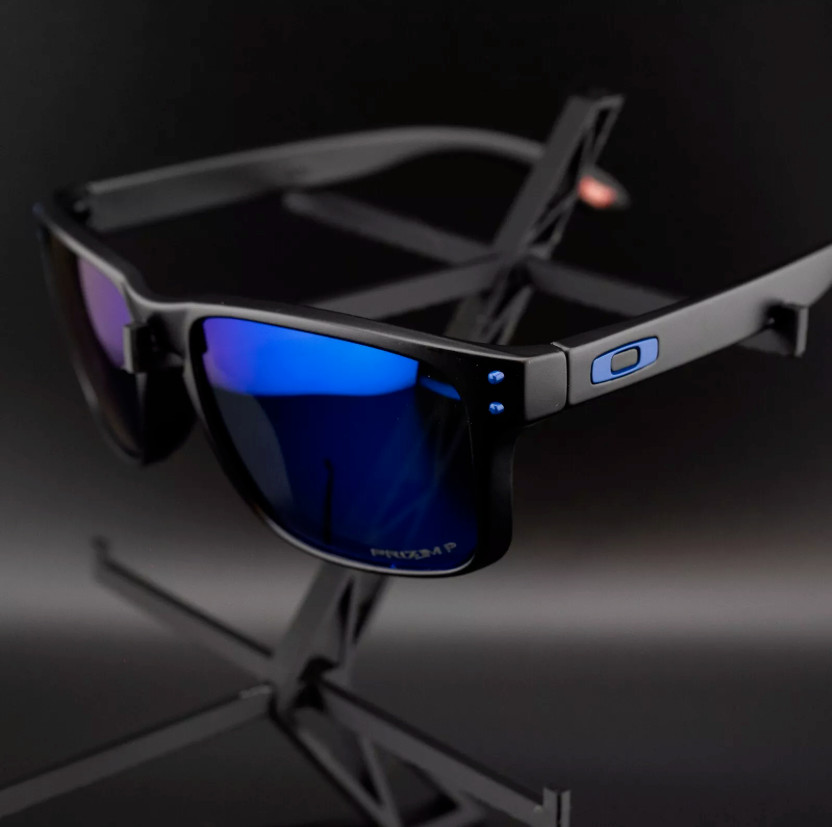Oakley Holbrook Sunglasses: Matte Black/ Blue Polarized UV400
