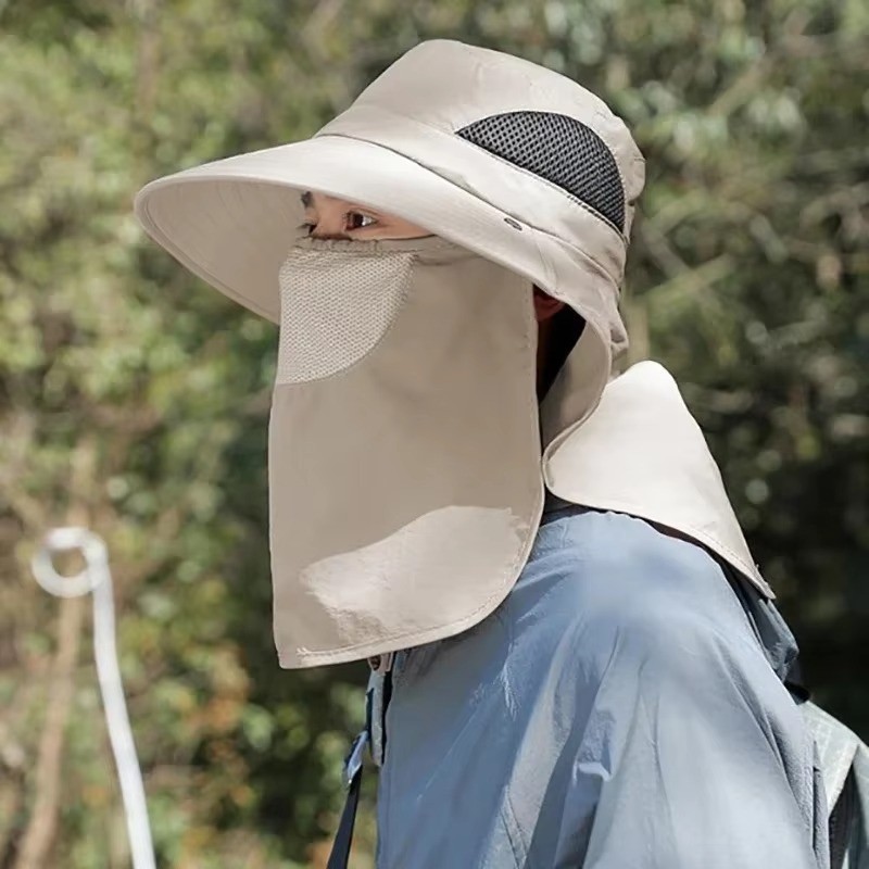 Wide Brim Sun Hat UV Protection Bucket Cap For Hiking Camping Fishing Safari Men
