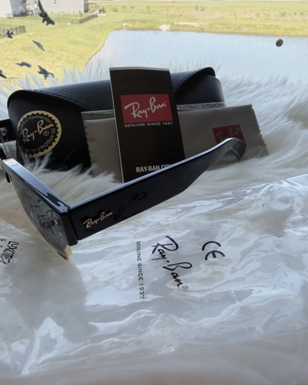 Ray-Ban Mega Clubmaster RB0316-S 901/31 Black Frame Green Tinted Lens