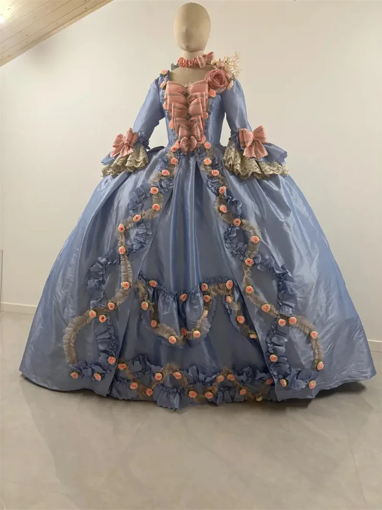 Robe A La Francaise 18thCenturyRococo Baroque Floral DressQueen Marie Antoinette