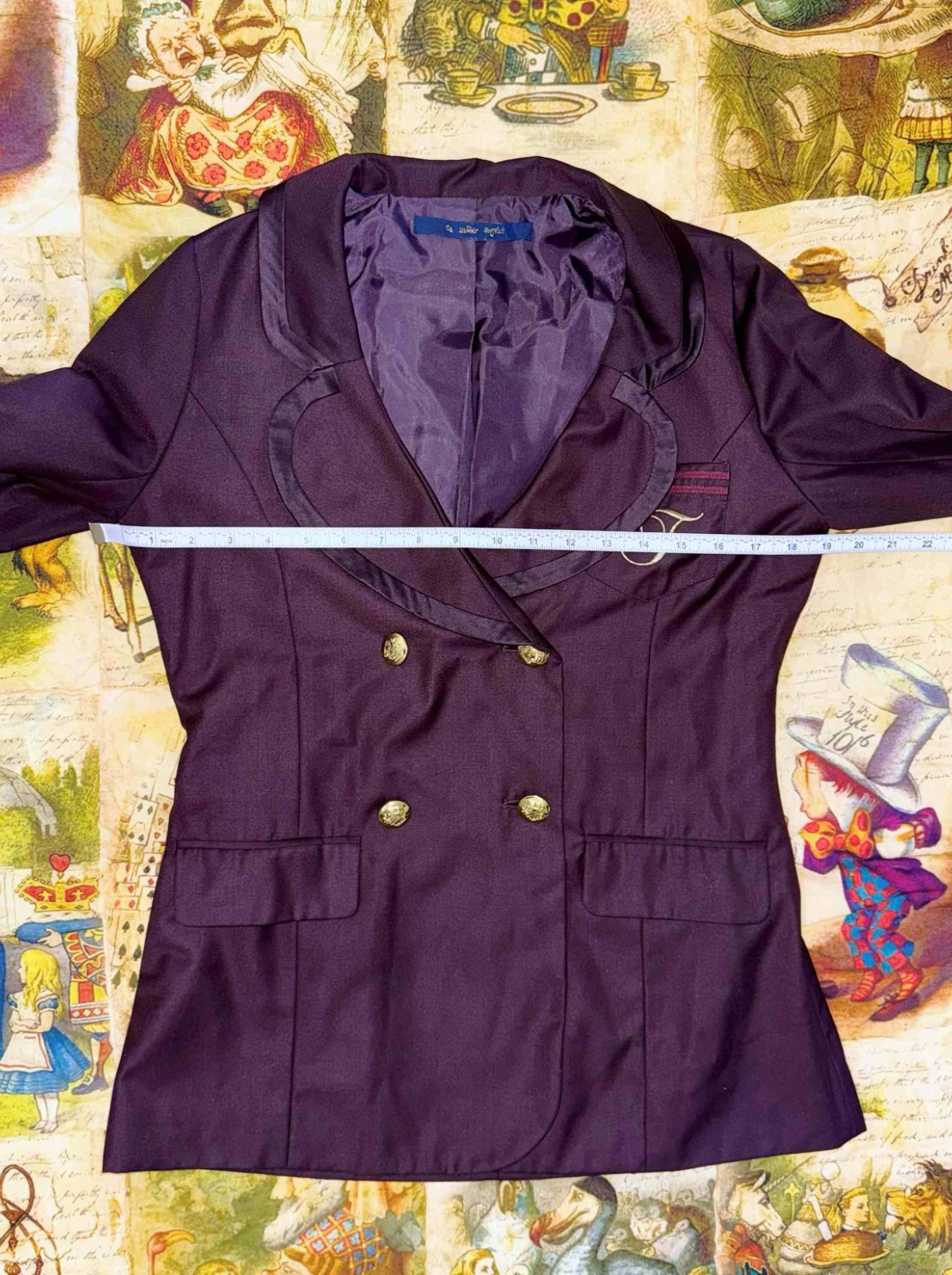 F i.n.t an another angelus Uniform Style Blazer Jacket Satin Piping J Fashion