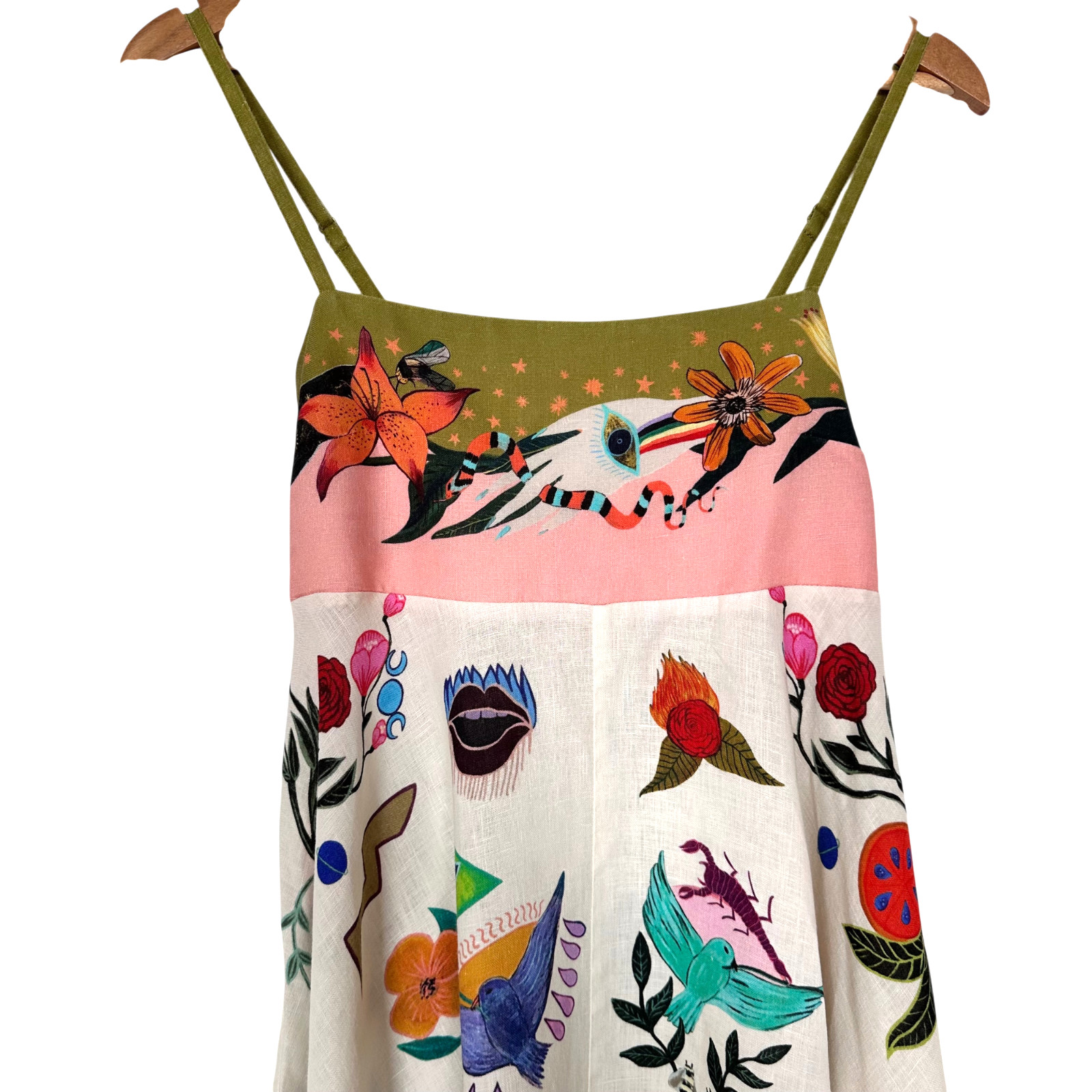 Alemais Midi Sundress Evergreen Size AU10 / US6 Pockets Resort Wedding