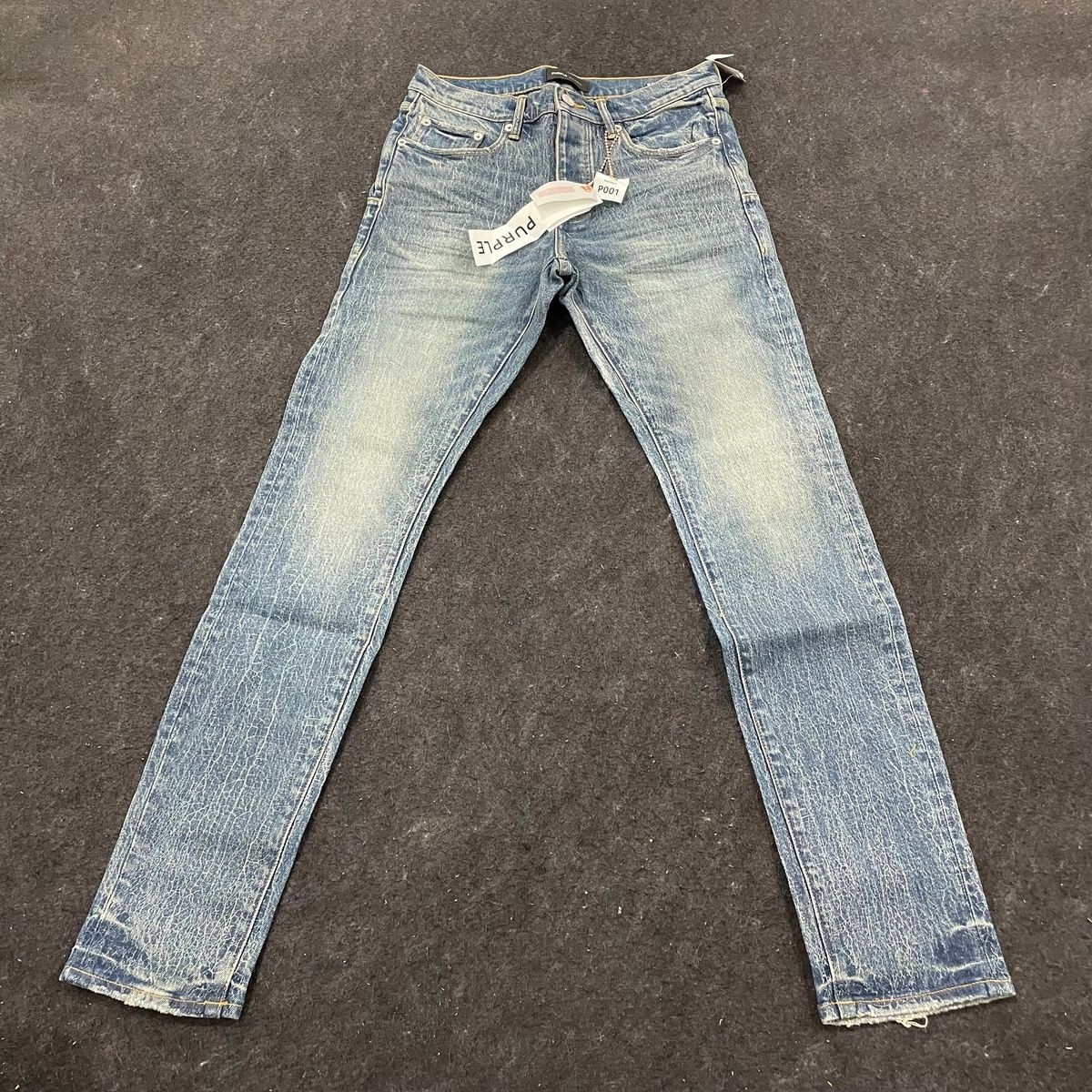 PURPLE Crackle Coated Jeans Men’s Size 30 Mid Indigo