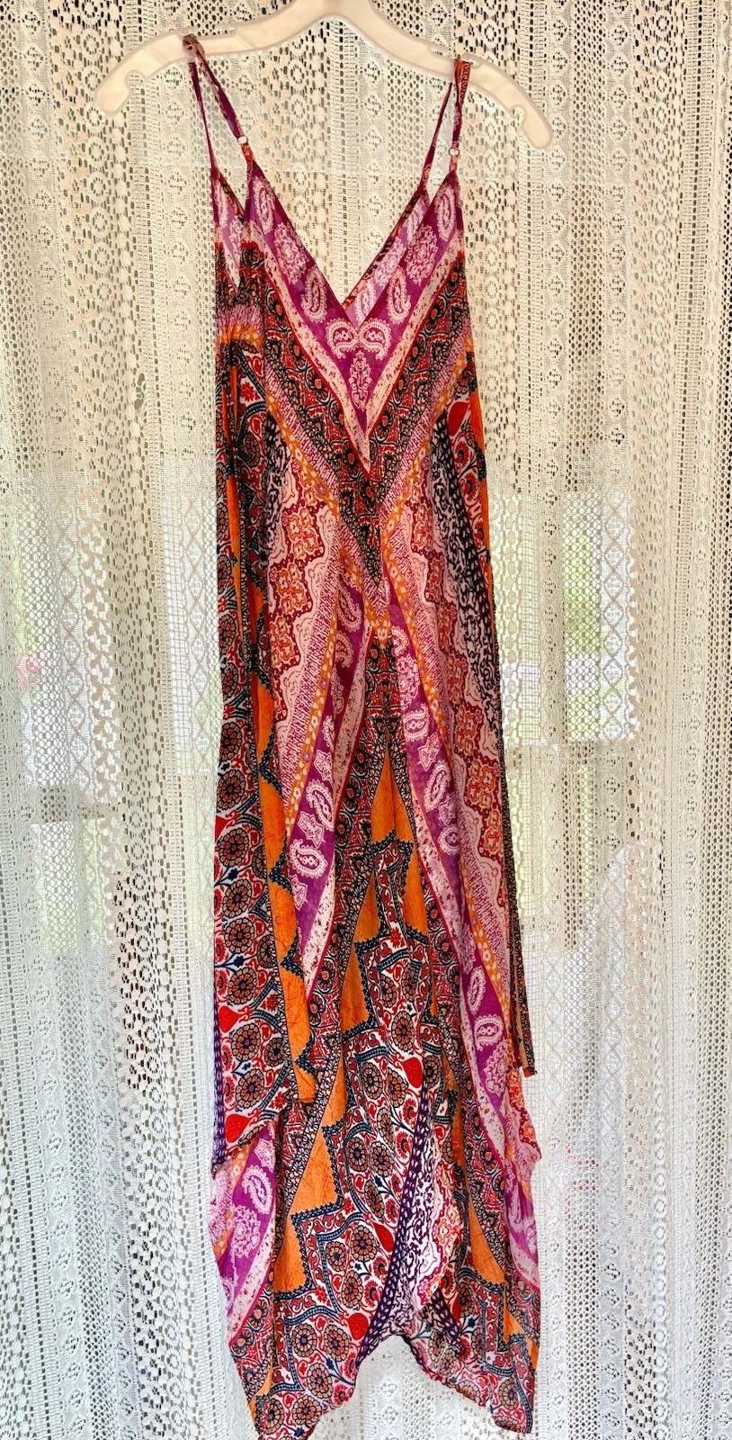 Tolani Anthropologie Paisley Handkerchief Hem Asymmetrical Dress Small